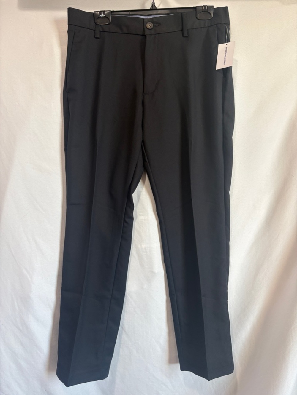 Amazon Essentials Men's Black Straight Dress Pants